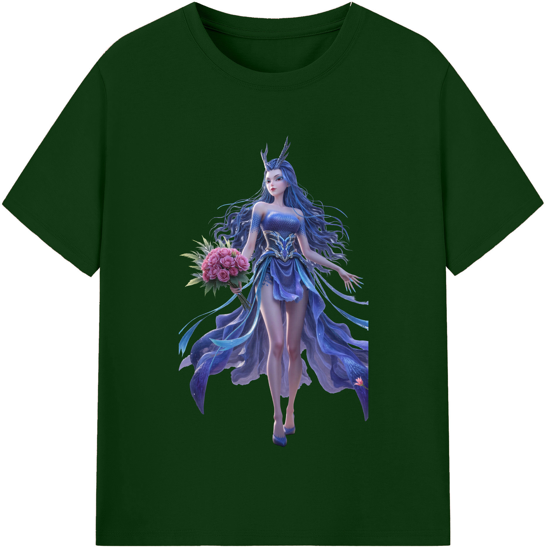 （画像用） Ne Zha 2 ナタ 魔童の大暴れ 綿100％半袖Tシャツ（フロントプリント）